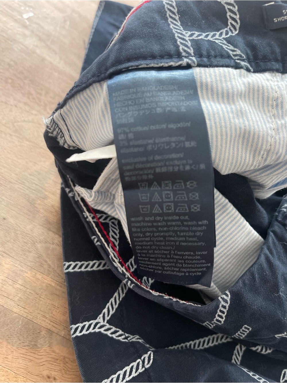Tommy Hilfiger TH Flex | 5” Navy Shorts Rope Letter Print | Women’s 12 - Picture 8 of 8